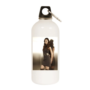 Summer Glau White Water Bottle With Carabiner