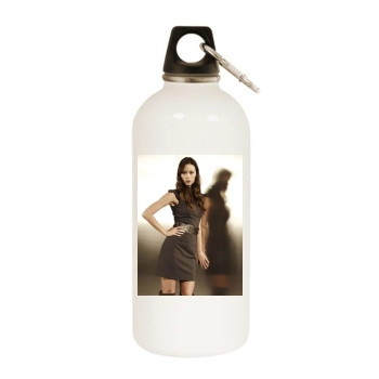 Summer Glau White Water Bottle With Carabiner