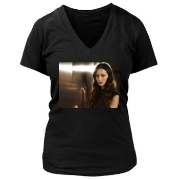 Summer Glau Women's Deep V-Neck TShirt