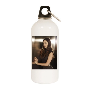 Summer Glau White Water Bottle With Carabiner