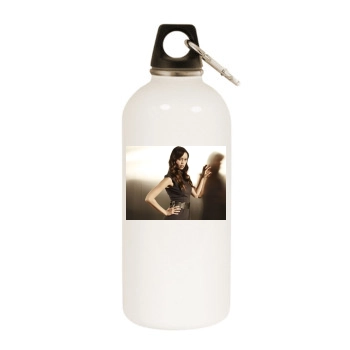 Summer Glau White Water Bottle With Carabiner