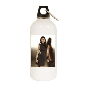 Summer Glau White Water Bottle With Carabiner