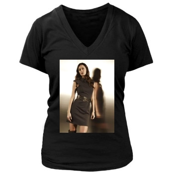 Summer Glau Women's Deep V-Neck TShirt