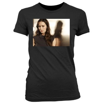 Summer Glau Women's Junior Cut Crewneck T-Shirt