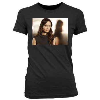 Summer Glau Women's Junior Cut Crewneck T-Shirt