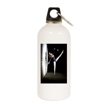 Summer Glau White Water Bottle With Carabiner