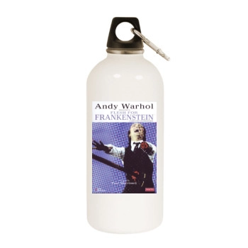 Flesh for Frankenstein (1973) White Water Bottle With Carabiner