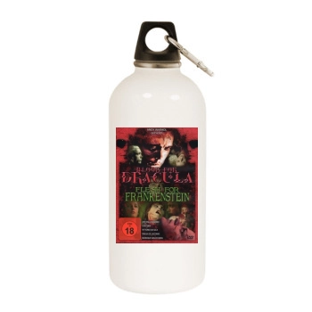 Flesh for Frankenstein (1973) White Water Bottle With Carabiner