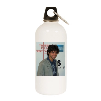 Adam Beach White Water Bottle With Carabiner