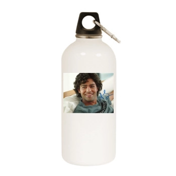 Adam Beach White Water Bottle With Carabiner