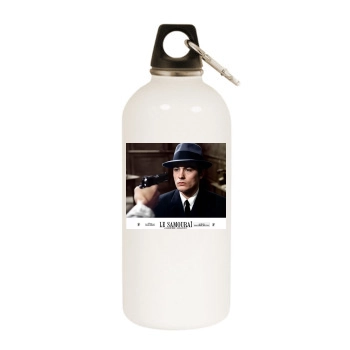 Alain Delon White Water Bottle With Carabiner