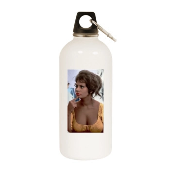 Sophia Loren White Water Bottle With Carabiner