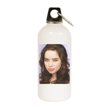 Anna Popplewell White Water Bottle With Carabiner