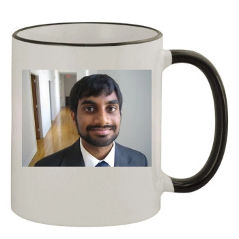 Aziz Ansari 11oz Colored Rim & Handle Mug