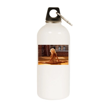 Heather Rene Smith White Water Bottle With Carabiner