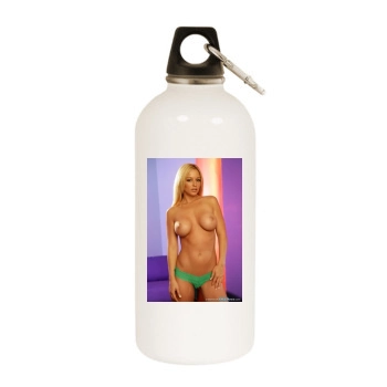 Heather Rene Smith White Water Bottle With Carabiner