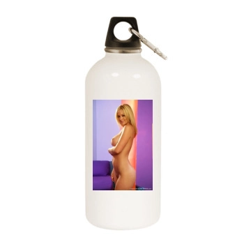 Heather Rene Smith White Water Bottle With Carabiner