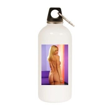 Heather Rene Smith White Water Bottle With Carabiner