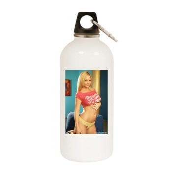 Heather Rene Smith White Water Bottle With Carabiner