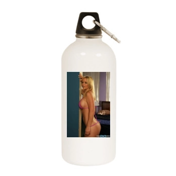 Heather Rene Smith White Water Bottle With Carabiner