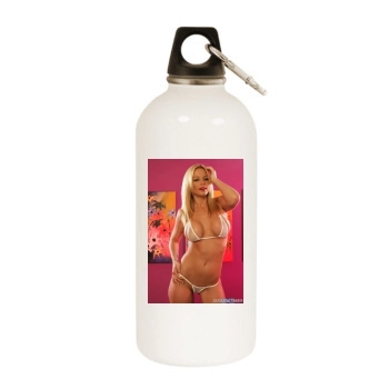 Heather Rene Smith White Water Bottle With Carabiner