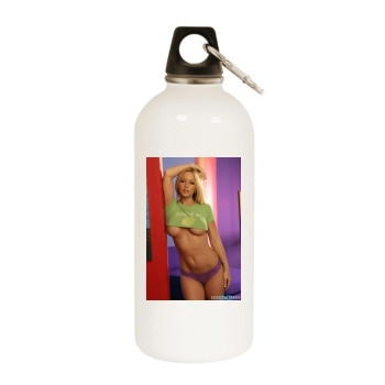 Heather Rene Smith White Water Bottle With Carabiner