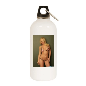 Heather Rene Smith White Water Bottle With Carabiner