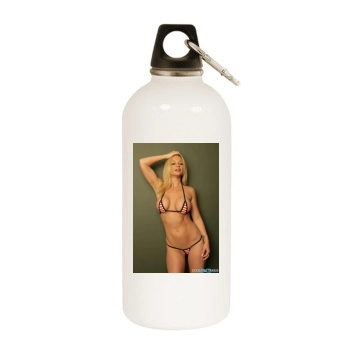 Heather Rene Smith White Water Bottle With Carabiner