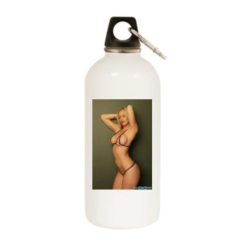 Heather Rene Smith White Water Bottle With Carabiner