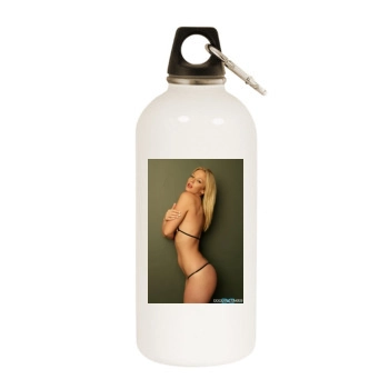 Heather Rene Smith White Water Bottle With Carabiner