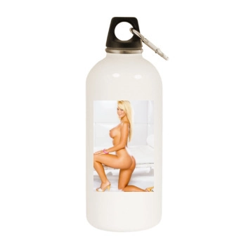 Heather Rene Smith White Water Bottle With Carabiner