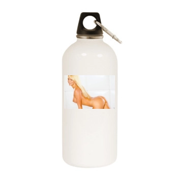 Heather Rene Smith White Water Bottle With Carabiner