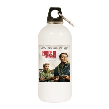 Force 10 From Navarone (1978) White Water Bottle With Carabiner