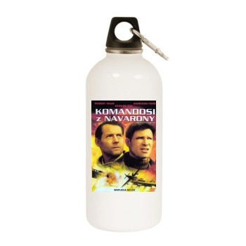 Force 10 From Navarone (1978) White Water Bottle With Carabiner