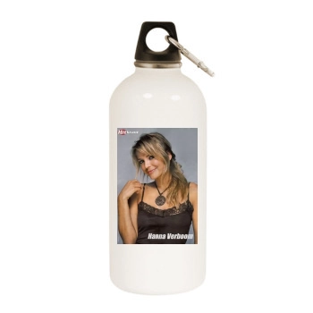 Hanna Verboom White Water Bottle With Carabiner