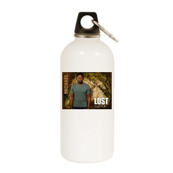 Harold Perrineau White Water Bottle With Carabiner