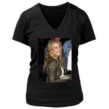 Haylie Duff Women's Deep V-Neck TShirt