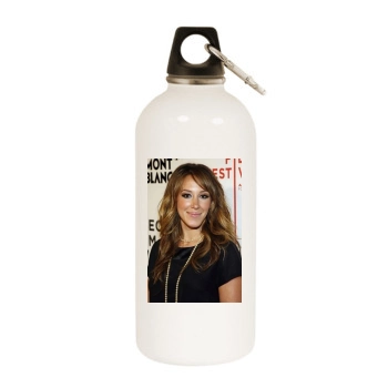 Haylie Duff White Water Bottle With Carabiner