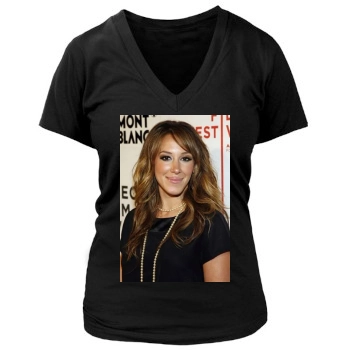 Haylie Duff Women's Deep V-Neck TShirt