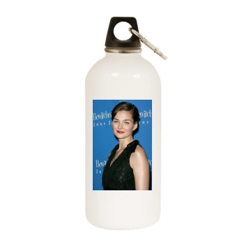 Heather Burns White Water Bottle With Carabiner