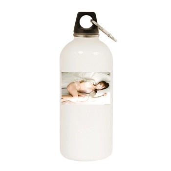 Azusa Yamamoto White Water Bottle With Carabiner