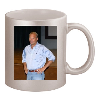 Kevin Costner 11oz Metallic Silver Mug