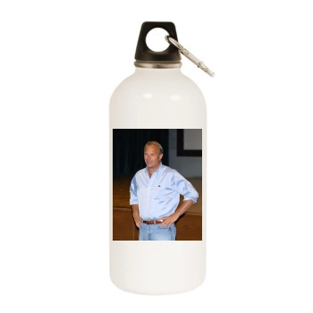 Kevin Costner White Water Bottle With Carabiner