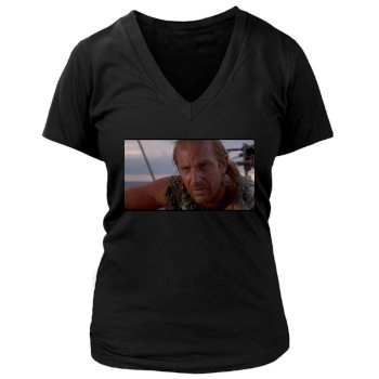 Kevin Costner Women's Deep V-Neck TShirt