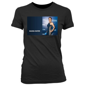 Salma Hayek Women's Junior Cut Crewneck T-Shirt