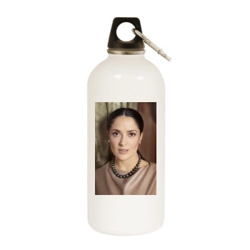 Salma Hayek White Water Bottle With Carabiner