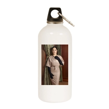 Salma Hayek White Water Bottle With Carabiner