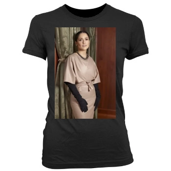 Salma Hayek Women's Junior Cut Crewneck T-Shirt