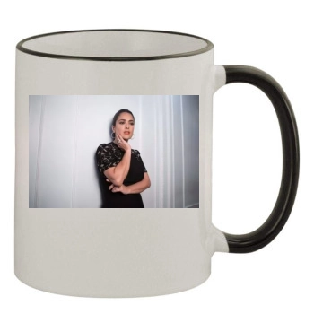 Salma Hayek 11oz Colored Rim & Handle Mug