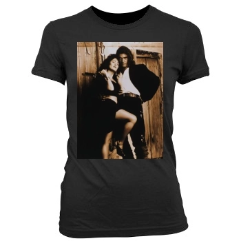 Salma Hayek Women's Junior Cut Crewneck T-Shirt